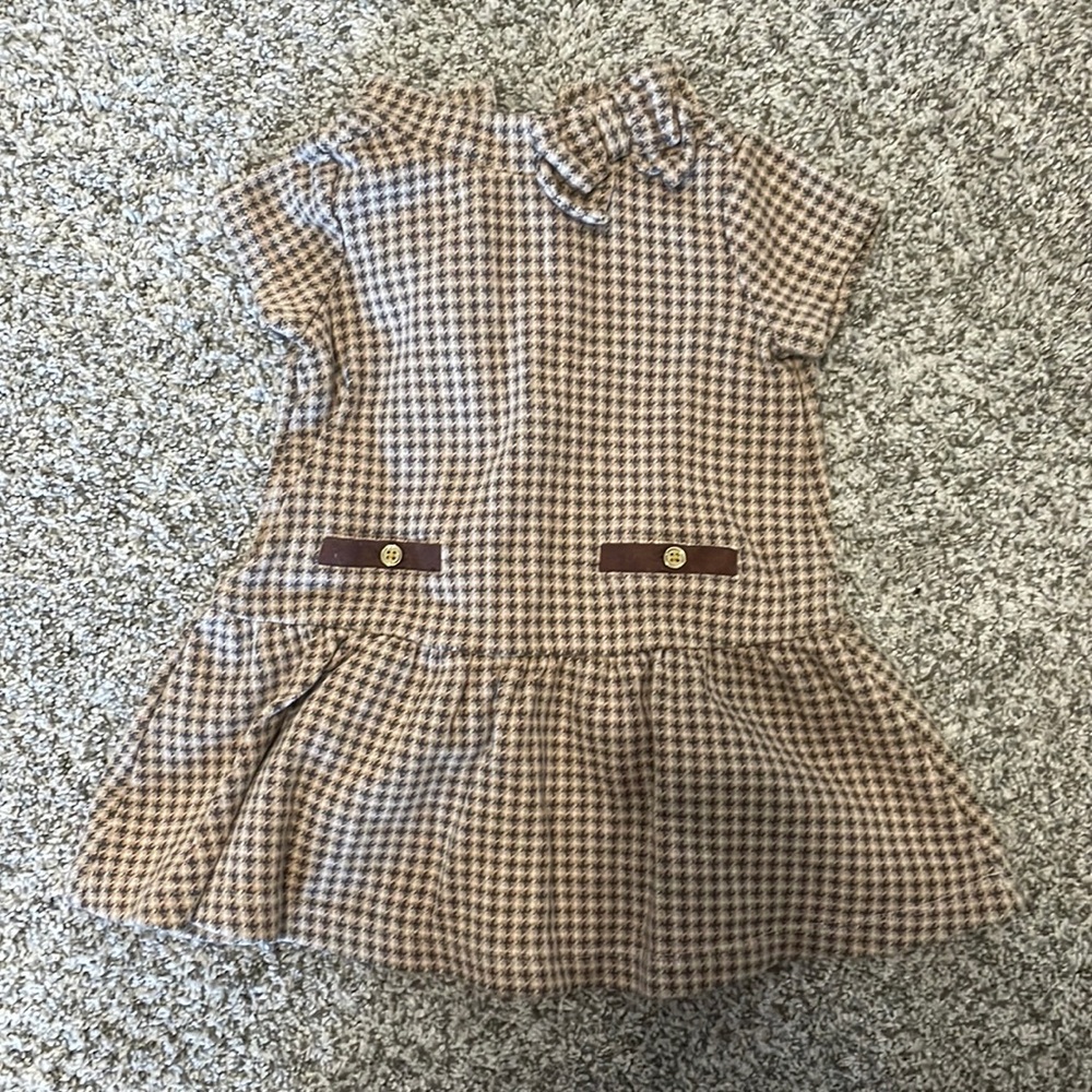 Toddler dress with houndstooth pattern
